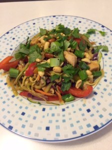 Spiralized Zucchini Pad Thai - New Kid on the Guac