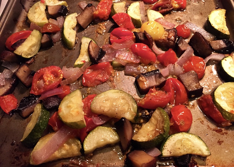 Roasted Vegetable Whole Wheat Flatbread - New Kid On The Guac